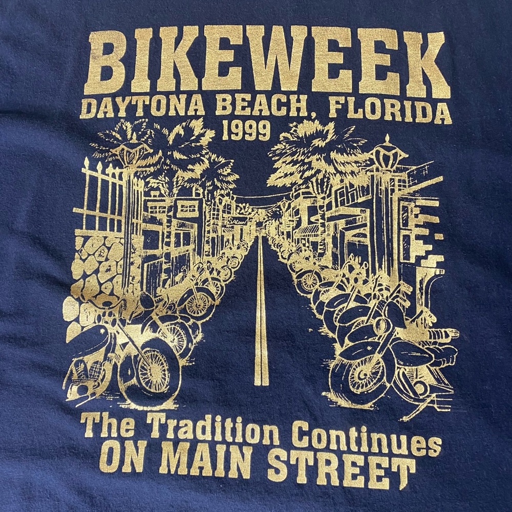 Men’s Harley Davidson T-shirt Bike Week 1999 Daytona Beach, Florida, Black XL
